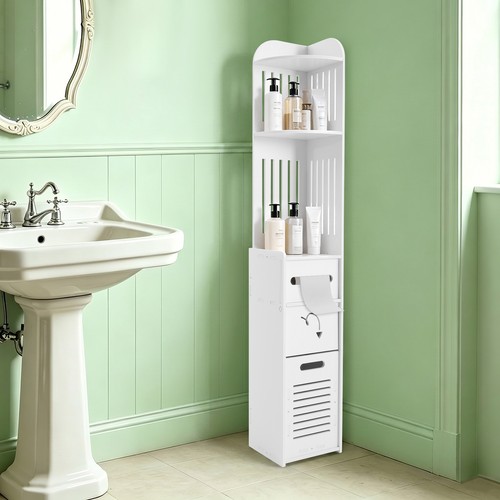 White bathroom organizer - white,