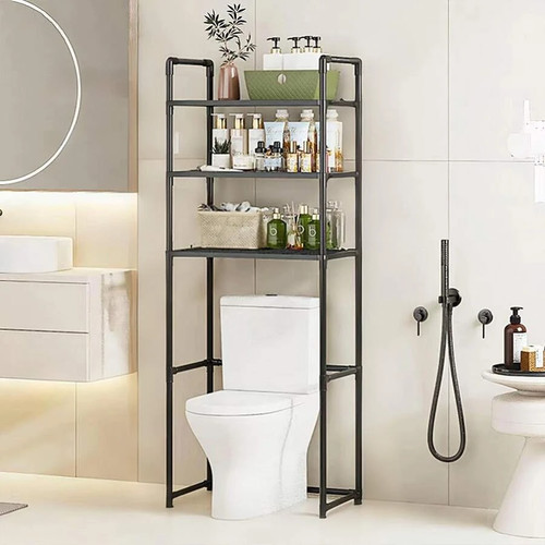 Black tier over toilet - 3-tier,