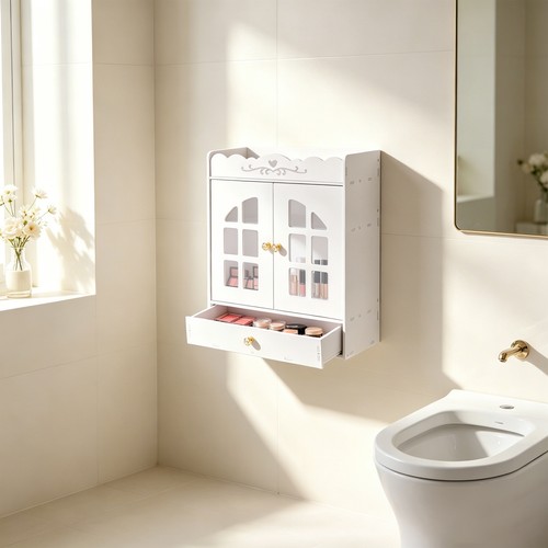 Wall mounted bathroom storage - wall,