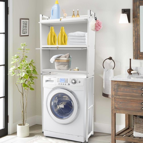 Tier bathroom cabinet over - cabinet,