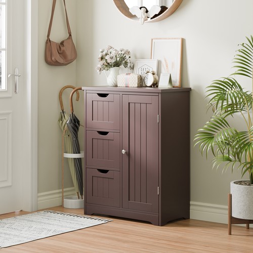 Bathroom storage floor cabinet - bathroom,
